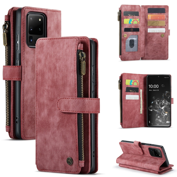 CaseMe-C30 PU + TPU Multifunctional Horizontal Flip Leather Case with Holder & Card Slot & Wallet & Zipper Pocket, For Samsung Galaxy A12, For Samsung Galaxy A52 5G / 4G, For Samsung Galaxy Note10+, For Samsung Galaxy Note20 Ultra, For Samsung Galaxy S...