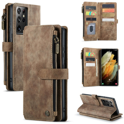 CaseMe-C30 PU + TPU Multifunctional Horizontal Flip Leather Case with Holder & Card Slot & Wallet & Zipper Pocket, For Samsung Galaxy A12, For Samsung Galaxy A52 5G / 4G, For Samsung Galaxy Note10+, For Samsung Galaxy Note20 Ultra, For Samsung Galaxy S...