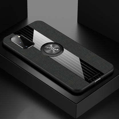 XINLI Stitching Cloth Textue Shockproof TPU Protective Case with Ring Holder, For Samsung Galaxy S20, For Samsung Galaxy S20 FE, For Samsung Galaxy S20+, For Samsung Galaxy S20 Ultra, For Samsung Galaxy S21 5G, For Samsung Galaxy S21 Ultra 5G����������...