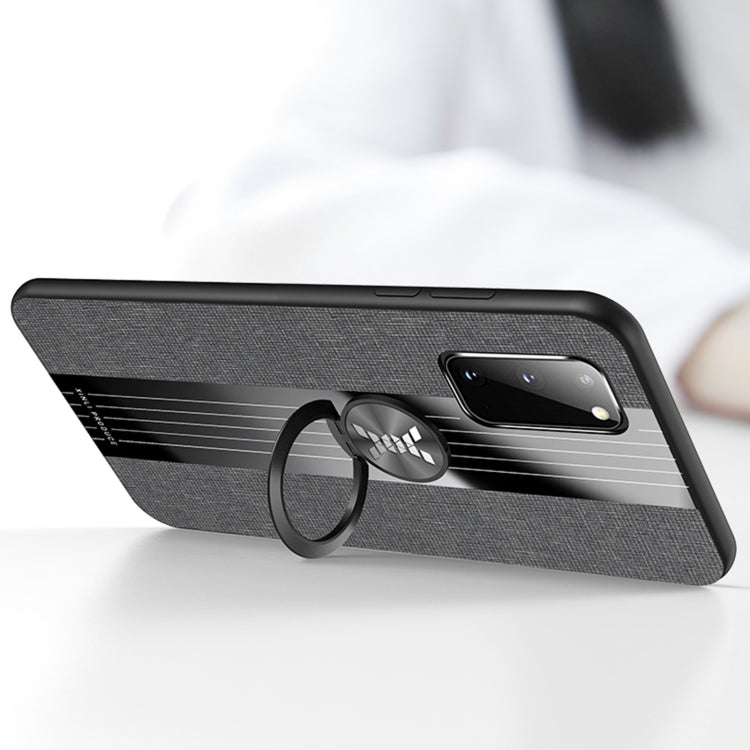 XINLI Stitching Cloth Textue Shockproof TPU Protective Case with Ring Holder, For Samsung Galaxy S20, For Samsung Galaxy S20 FE, For Samsung Galaxy S20+, For Samsung Galaxy S20 Ultra, For Samsung Galaxy S21 5G, For Samsung Galaxy S21 Ultra 5G����������...