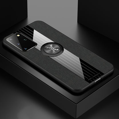 XINLI Stitching Cloth Textue Shockproof TPU Protective Case with Ring Holder, For Samsung Galaxy S20, For Samsung Galaxy S20 FE, For Samsung Galaxy S20+, For Samsung Galaxy S20 Ultra, For Samsung Galaxy S21 5G, For Samsung Galaxy S21 Ultra 5G����������...