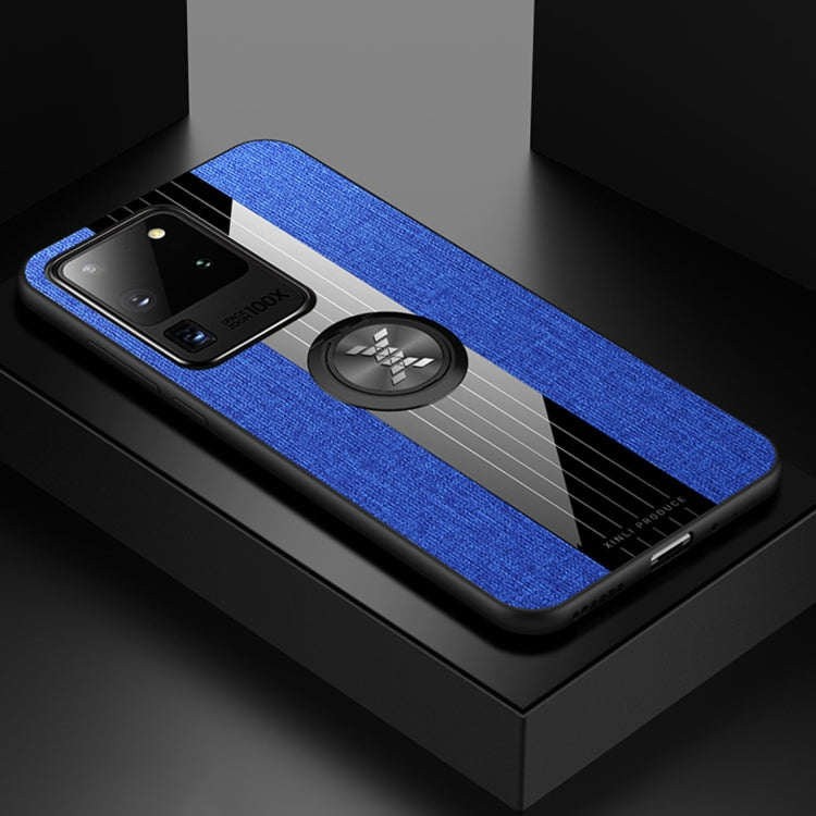 XINLI Stitching Cloth Textue Shockproof TPU Protective Case with Ring Holder, For Samsung Galaxy S20, For Samsung Galaxy S20 FE, For Samsung Galaxy S20+, For Samsung Galaxy S20 Ultra, For Samsung Galaxy S21 5G, For Samsung Galaxy S21 Ultra 5G����������...