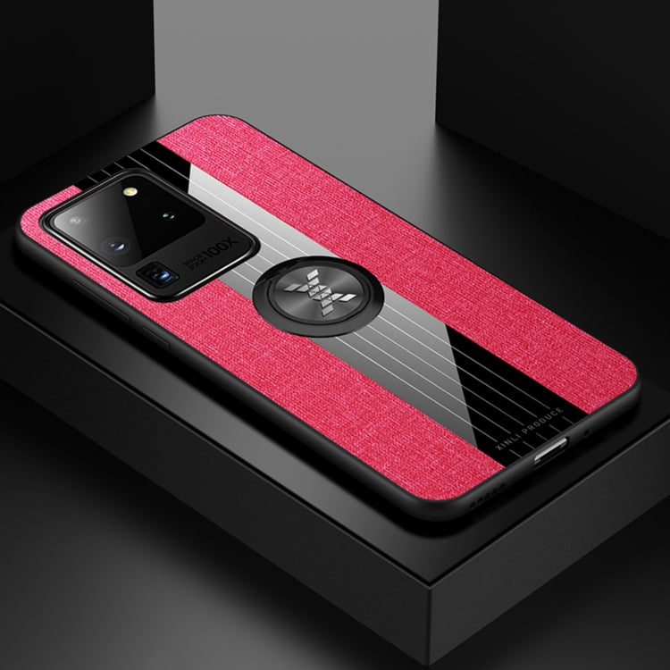 XINLI Stitching Cloth Textue Shockproof TPU Protective Case with Ring Holder, For Samsung Galaxy S20, For Samsung Galaxy S20 FE, For Samsung Galaxy S20+, For Samsung Galaxy S20 Ultra, For Samsung Galaxy S21 5G, For Samsung Galaxy S21 Ultra 5G����������...