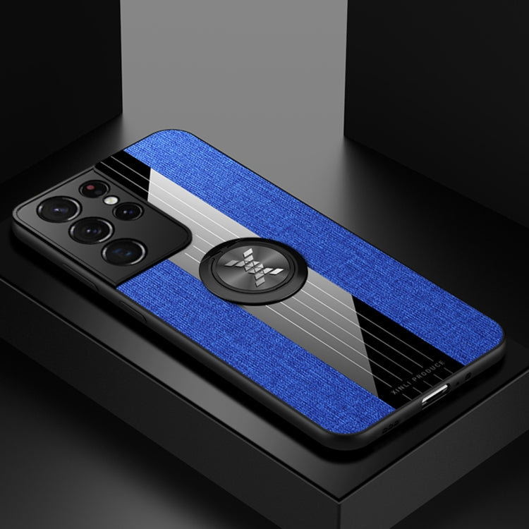 XINLI Stitching Cloth Textue Shockproof TPU Protective Case with Ring Holder, For Samsung Galaxy S20, For Samsung Galaxy S20 FE, For Samsung Galaxy S20+, For Samsung Galaxy S20 Ultra, For Samsung Galaxy S21 5G, For Samsung Galaxy S21 Ultra 5G����������...