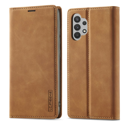 LC.IMEEKE Strong Magnetism Ultra-thin Horizontal Flip Matte TPU + PU Leather Case with Holder & Card Slots & Wallet, For Samsung Galaxy A32 5G