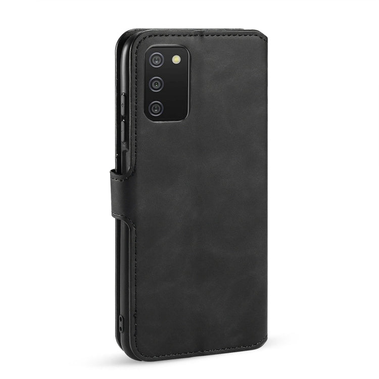 DG.MING Retro Oil Side Horizontal Flip Leather Case with Holder & Card Slots & Wallet, For Samsung Galaxy A03s 166mm