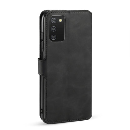 DG.MING Retro Oil Side Horizontal Flip Leather Case with Holder & Card Slots & Wallet, For Samsung Galaxy A03s 166mm