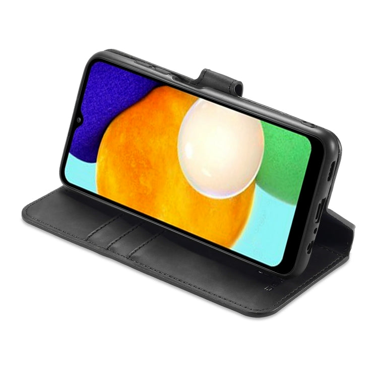 DG.MING Retro Oil Side Horizontal Flip Leather Case with Holder & Card Slots & Wallet, For Samsung Galaxy A03s 166mm