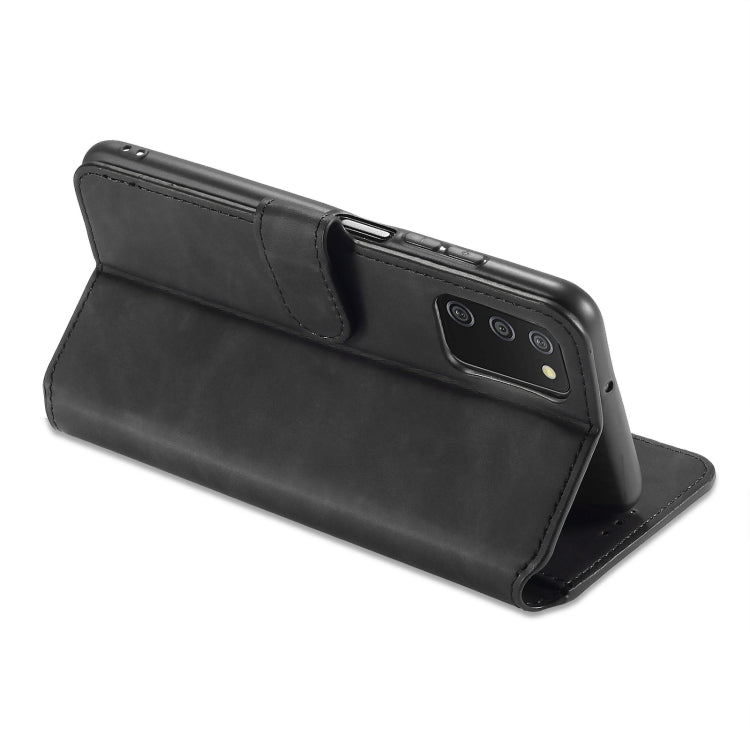 DG.MING Retro Oil Side Horizontal Flip Leather Case with Holder & Card Slots & Wallet, For Samsung Galaxy A03s 166mm