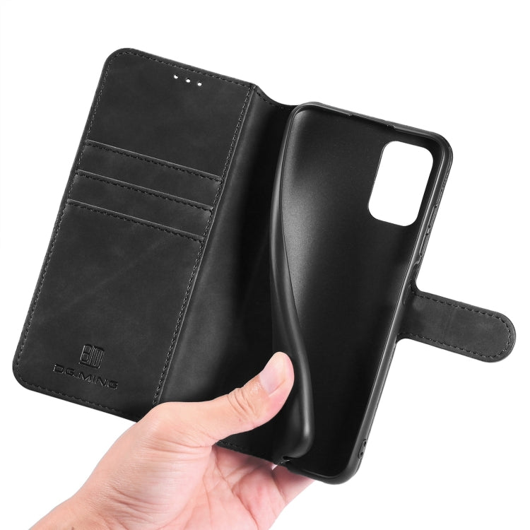DG.MING Retro Oil Side Horizontal Flip Leather Case with Holder & Card Slots & Wallet, For Samsung Galaxy A03s 166mm