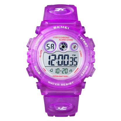 SKMEI 1451 LED Digital Stopwatch Chronograph Luminous Children Sports Electronic Watch, 1451(Transparent Sky Blue), 1451(Transparent Rose Red), 1451(White Shell Blue Circle), 1451(Yellow Shell Blue Circle), 1451(Black Shell Blue Circle)����������������...