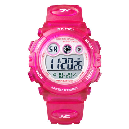 SKMEI 1451 LED Digital Stopwatch Chronograph Luminous Children Sports Electronic Watch, 1451(Transparent Sky Blue), 1451(Transparent Rose Red), 1451(White Shell Blue Circle), 1451(Yellow Shell Blue Circle), 1451(Black Shell Blue Circle)����������������...