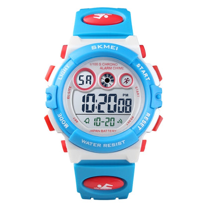 SKMEI 1451 LED Digital Stopwatch Chronograph Luminous Children Sports Electronic Watch, 1451(Transparent Sky Blue), 1451(Transparent Rose Red), 1451(White Shell Blue Circle), 1451(Yellow Shell Blue Circle), 1451(Black Shell Blue Circle)����������������...