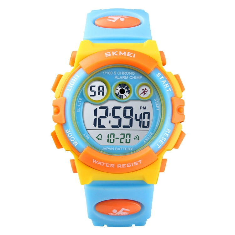 SKMEI 1451 LED Digital Stopwatch Chronograph Luminous Children Sports Electronic Watch, 1451(Transparent Sky Blue), 1451(Transparent Rose Red), 1451(White Shell Blue Circle), 1451(Yellow Shell Blue Circle), 1451(Black Shell Blue Circle)����������������...