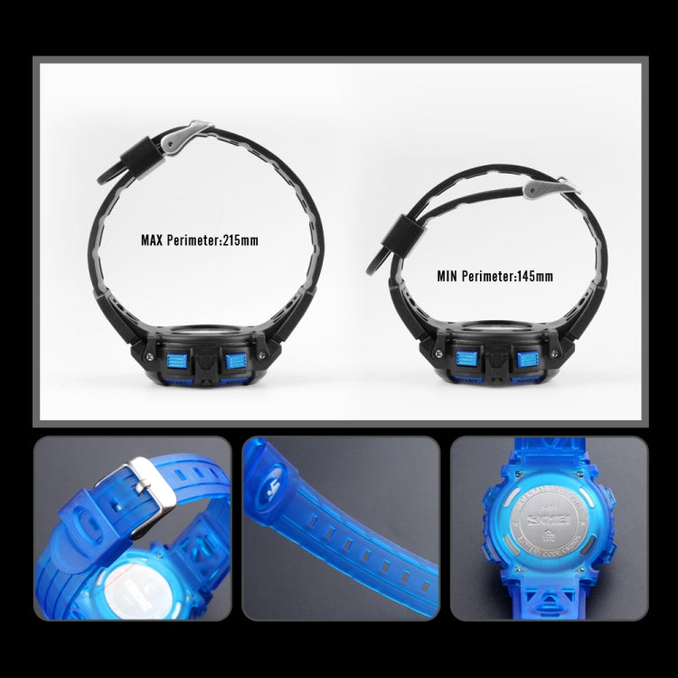 SKMEI 1451 LED Digital Stopwatch Chronograph Luminous Children Sports Electronic Watch, 1451(Transparent Sky Blue), 1451(Transparent Rose Red), 1451(White Shell Blue Circle), 1451(Yellow Shell Blue Circle), 1451(Black Shell Blue Circle)����������������...