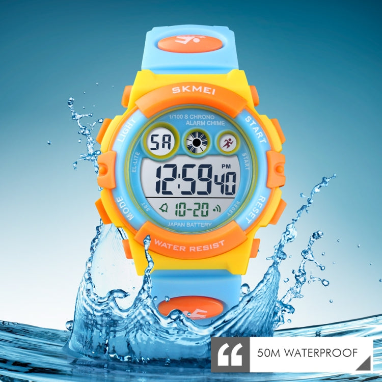 SKMEI 1451 LED Digital Stopwatch Chronograph Luminous Children Sports Electronic Watch, 1451(Transparent Sky Blue), 1451(Transparent Rose Red), 1451(White Shell Blue Circle), 1451(Yellow Shell Blue Circle), 1451(Black Shell Blue Circle)����������������...