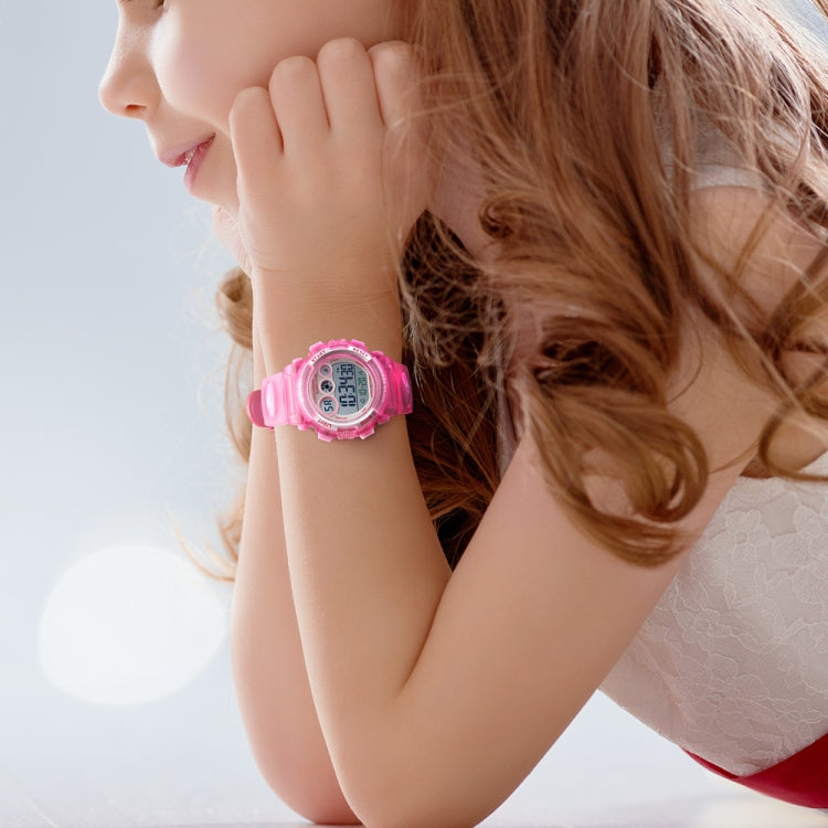 SKMEI 1451 LED Digital Stopwatch Chronograph Luminous Children Sports Electronic Watch, 1451(Transparent Sky Blue), 1451(Transparent Rose Red), 1451(White Shell Blue Circle), 1451(Yellow Shell Blue Circle), 1451(Black Shell Blue Circle)����������������...