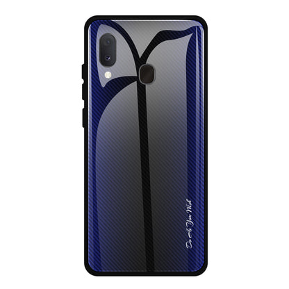 Texture Gradient Glass Protective Case, For Galaxy A20 / A30, For Galaxy A50, For Galaxy A80 / A90, For Galaxy Note 9, For Galaxy Note 10 Pro, For Galaxy S10, For iPhone SE 2022 / SE 2020 / 8 / 7, For iPhone XS Max