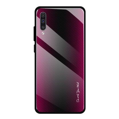 Texture Gradient Glass Protective Case, For Galaxy A20 / A30, For Galaxy A50, For Galaxy A80 / A90, For Galaxy Note 9, For Galaxy Note 10 Pro, For Galaxy S10, For iPhone SE 2022 / SE 2020 / 8 / 7, For iPhone XS Max