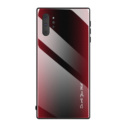 Texture Gradient Glass Protective Case, For Galaxy A20 / A30, For Galaxy A50, For Galaxy A80 / A90, For Galaxy Note 9, For Galaxy Note 10 Pro, For Galaxy S10, For iPhone SE 2022 / SE 2020 / 8 / 7, For iPhone XS Max