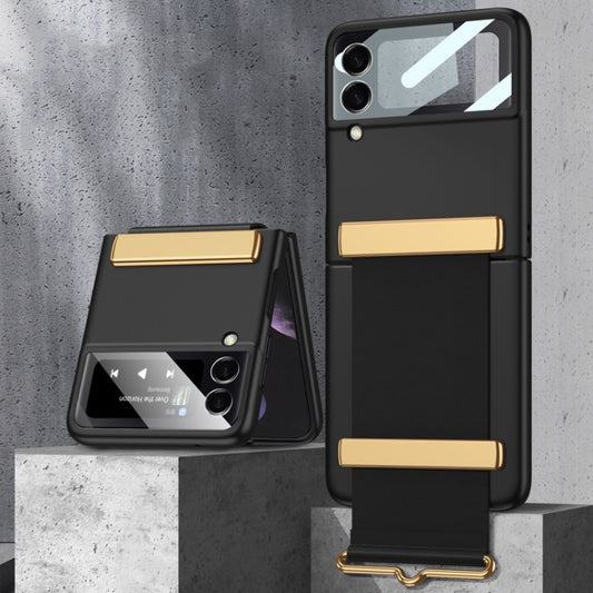 GKK Ultra-thin Full Coverage Phone Case with Wristband, For Samsung Galaxy Z Flip3 5G