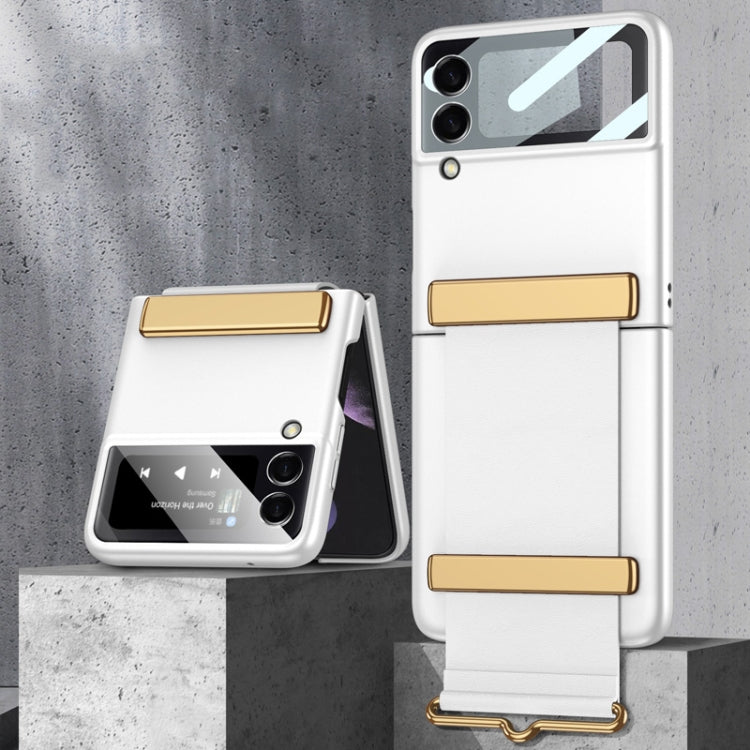 GKK Ultra-thin Full Coverage Phone Case with Wristband, For Samsung Galaxy Z Flip3 5G