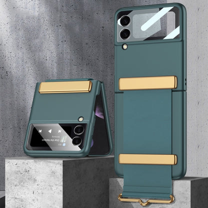 GKK Ultra-thin Full Coverage Phone Case with Wristband, For Samsung Galaxy Z Flip3 5G