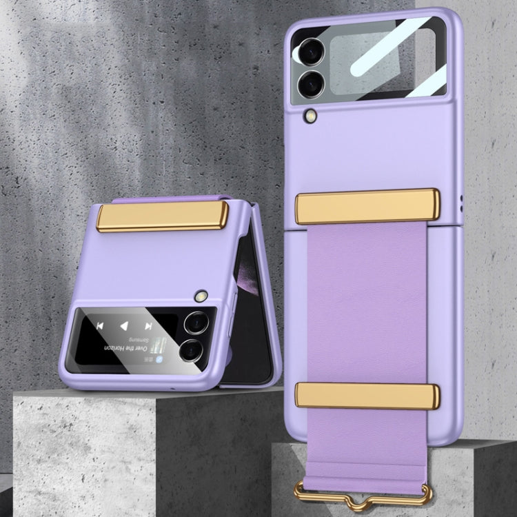 GKK Ultra-thin Full Coverage Phone Case with Wristband, For Samsung Galaxy Z Flip3 5G