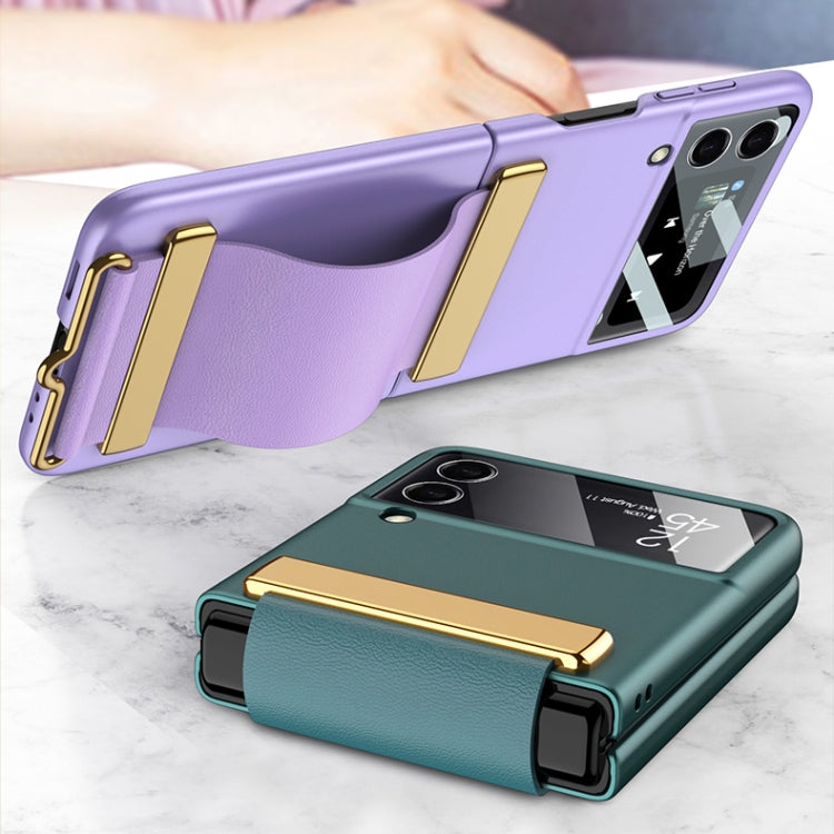 GKK Ultra-thin Full Coverage Phone Case with Wristband, For Samsung Galaxy Z Flip3 5G