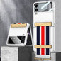 GKK Ultra-thin Full Coverage Phone Flip Case with Color Wristband, For Samsung Galaxy Z Flip3 5G