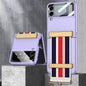 GKK Ultra-thin Full Coverage Phone Flip Case with Color Wristband, For Samsung Galaxy Z Flip3 5G
