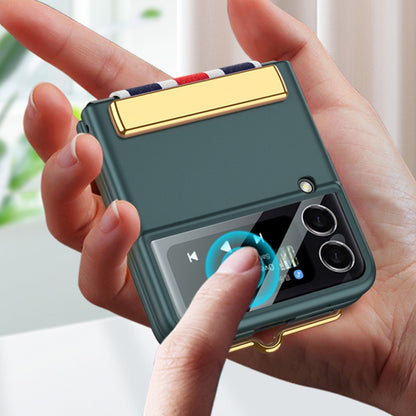 GKK Ultra-thin Full Coverage Phone Flip Case with Color Wristband, For Samsung Galaxy Z Flip3 5G