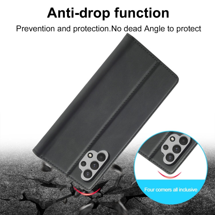 LC.IMEEKE Strong Magnetism Matte TPU + PU Leather Case, For Samsung Galaxy A32 4G