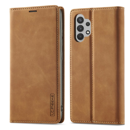 LC.IMEEKE Strong Magnetism Matte TPU + PU Leather Case, For Samsung Galaxy A32 4G