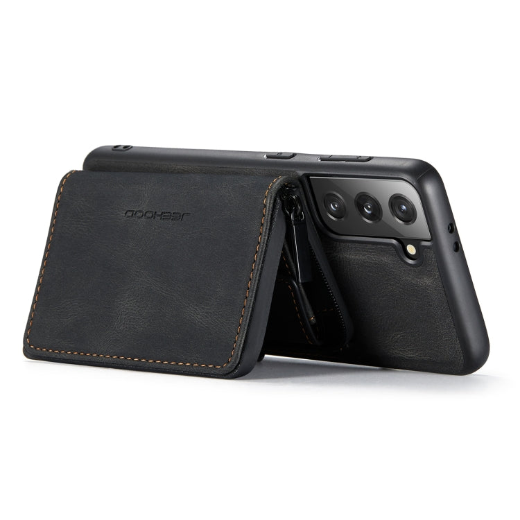 JEEHOOD Magnetic Zipper Horizontal Flip Phone Leather Case, For Samsung Galaxy S22 5G, For OnePlus Nord N200 5G, For Samsung Galaxy S22+ 5G