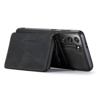 JEEHOOD Magnetic Zipper Horizontal Flip Phone Leather Case, For Samsung Galaxy S22 5G, For OnePlus Nord N200 5G, For Samsung Galaxy S22+ 5G