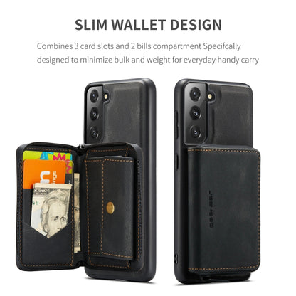 JEEHOOD Magnetic Zipper Horizontal Flip Phone Leather Case, For Samsung Galaxy S22 5G, For OnePlus Nord N200 5G, For Samsung Galaxy S22+ 5G
