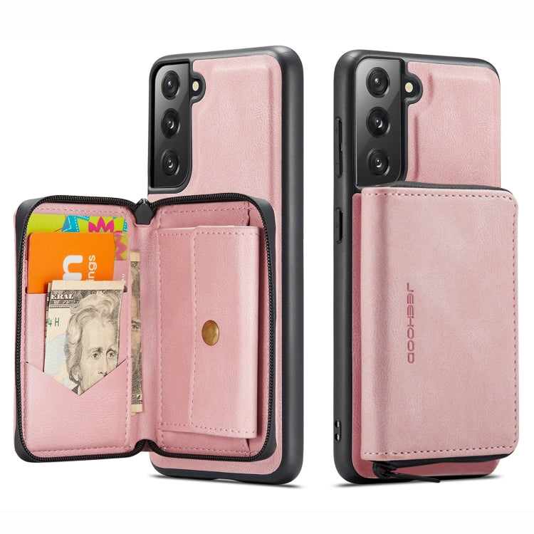 JEEHOOD Magnetic Zipper Horizontal Flip Phone Leather Case, For Samsung Galaxy S22 5G, For OnePlus Nord N200 5G, For Samsung Galaxy S22+ 5G