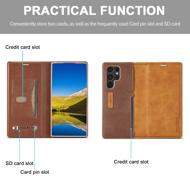 LC.IMEEKE LC-001 Series PU + TPU Color Matching Frosted Leather Phone Case, For Samsung Galaxy S22 5G, For Samsung Galaxy S22+ 5G, For Samsung Galaxy S22 Ultra 5G