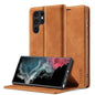 LC.IMEEKE Soft PU + TPU Magnetic Skin-friendly Feeling Leather Phone Case, For Samsung Galaxy S22 Ultra, For Samsung Galaxy S22