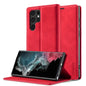 LC.IMEEKE Soft PU + TPU Magnetic Skin-friendly Feeling Leather Phone Case, For Samsung Galaxy S22 Ultra, For Samsung Galaxy S22