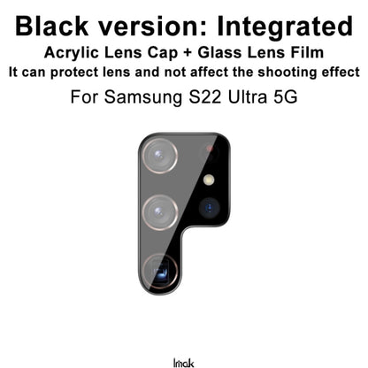 imak Integrated Rear Camera Lens Tempered Glass Film Black Version, For Samsung Galaxy S22 Ultra 5G