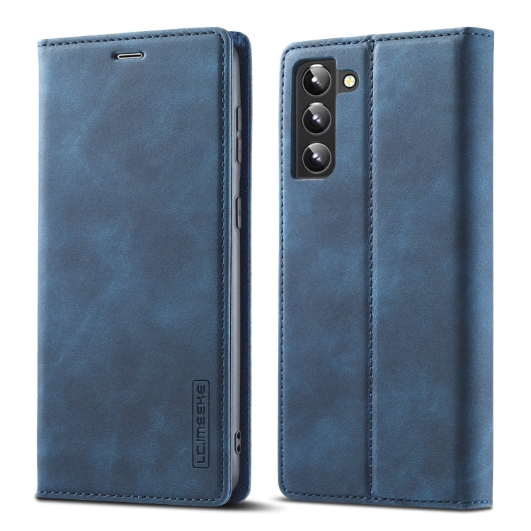 LC.IMEEKE Soft PU + TPU Magnetic Skin-friendly Feeling Leather Phone Case, For Samsung Galaxy S22+ 5G