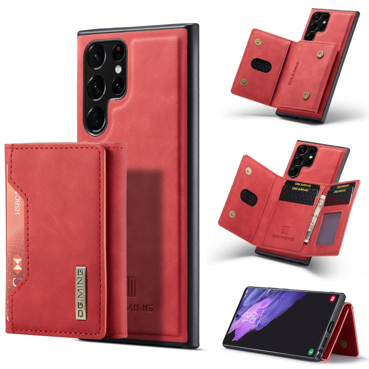 DG.MING M2 Series 3-Fold Multi Card Bag + Magnetic Back Cover Phone Case, For Samsung Galaxy S22 5G, For Samsung Galaxy S22+ 5G, For Samsung Galaxy S22 Ultra 5G