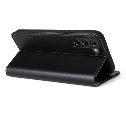 Fierre Shann PU Genuine Leather Texture Leather Phone Case, For Samsung Galaxy S22 5G, For Samsung Galaxy S22+ 5G, For Samsung Galaxy S22 Ultra 5G