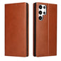 Fierre Shann PU Genuine Leather Texture Leather Phone Case, For Samsung Galaxy S22 5G, For Samsung Galaxy S22+ 5G, For Samsung Galaxy S22 Ultra 5G