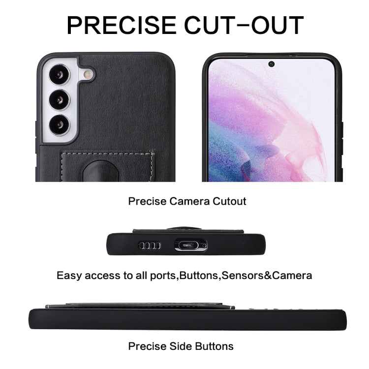 Fierre Shann Full Coverage Leather Phone Case, For Samsung Galaxy S22 5G, For Samsung Galaxy S22+ 5G, For Samsung Galaxy S22 Ultra 5G