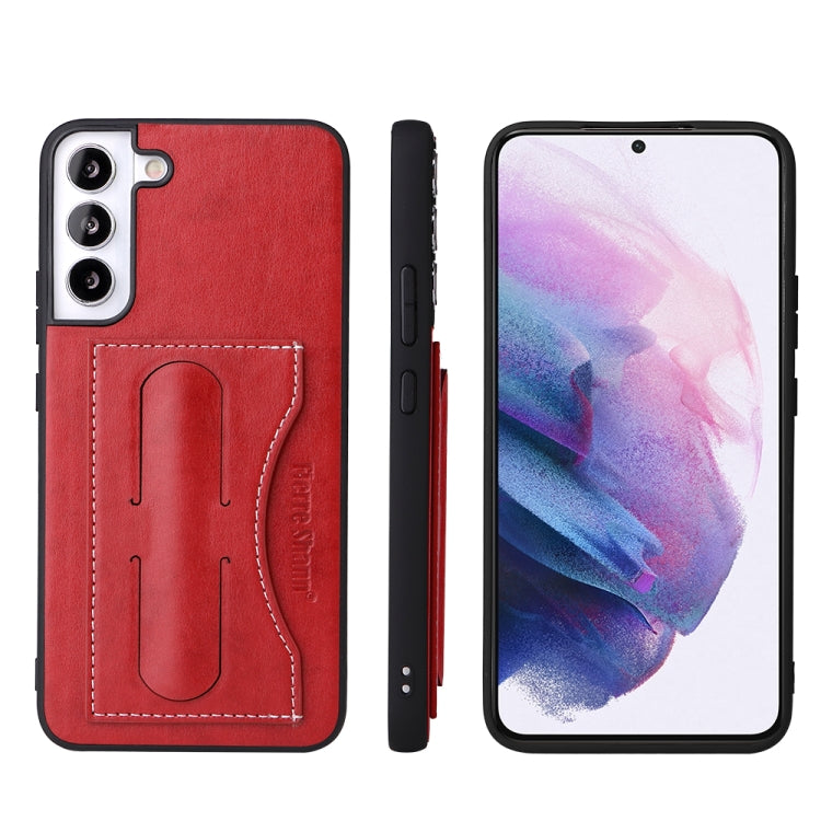 Fierre Shann Full Coverage Leather Phone Case, For Samsung Galaxy S22 5G, For Samsung Galaxy S22+ 5G, For Samsung Galaxy S22 Ultra 5G