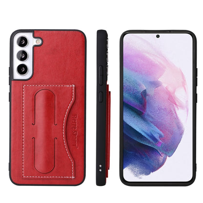 Fierre Shann Full Coverage Leather Phone Case, For Samsung Galaxy S22 5G, For Samsung Galaxy S22+ 5G, For Samsung Galaxy S22 Ultra 5G