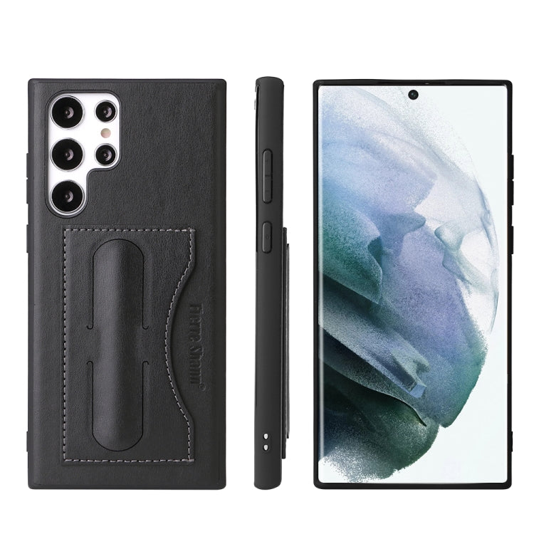 Fierre Shann Full Coverage Leather Phone Case, For Samsung Galaxy S22 5G, For Samsung Galaxy S22+ 5G, For Samsung Galaxy S22 Ultra 5G